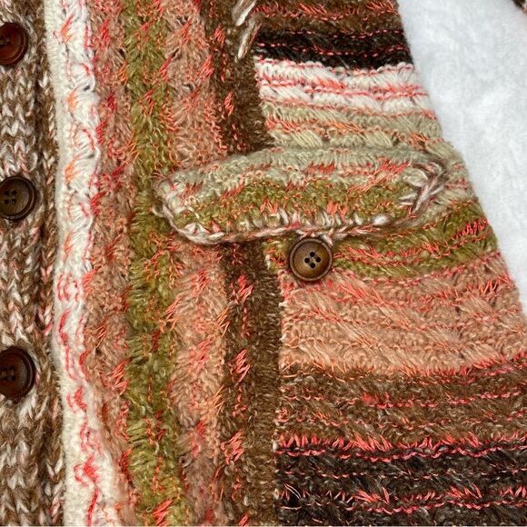 Sleeping on Snow x Anthropologie Cowl Neck Pink/ Brown Cardigan Size Small - Picture 6 of 16